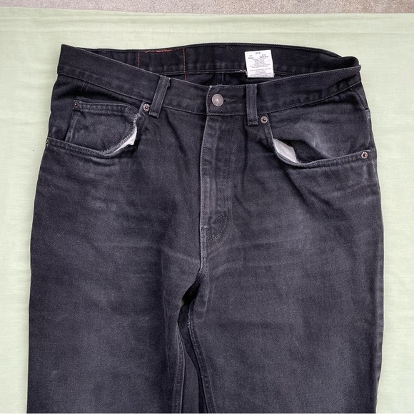 Levi’s black denim orange tab jeans - size 34 x 32 - Picture 4 of 6